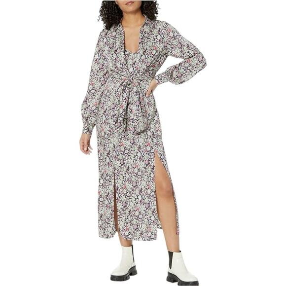 Cinq a Sept Long Sleeve Floral Midi Dress NWT - Picture 8 of 12